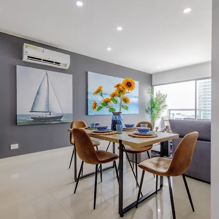 Apartamento Luxury 3br Oceanview Bocagrande - Pool -